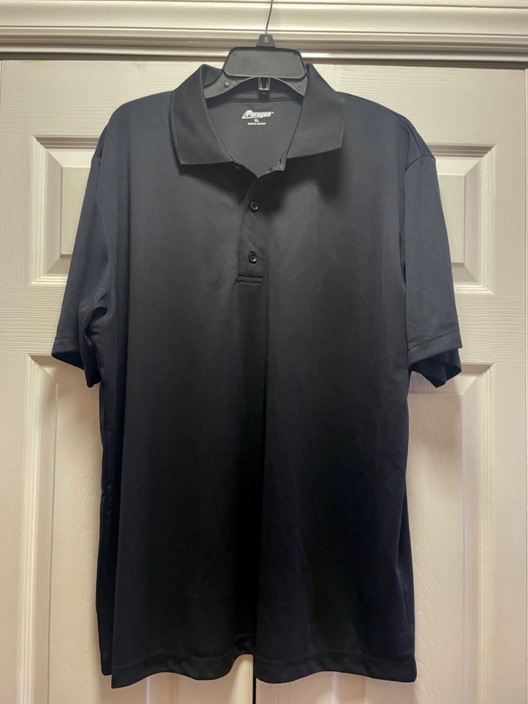 Paragon Men’s Black Performance Polo Shirt XL Short Sleeve