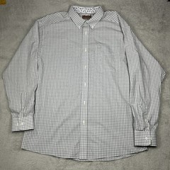 Ariat Wrinkle Free Flip Cuff Button Down White Men’s XL Flowers Western Shirt