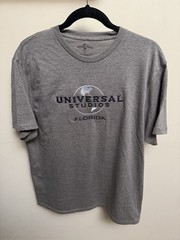 Universal Studios Florida FL Men’s XL Gray Short Sleeve Embroidered Logo T Shirt