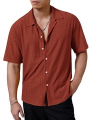 Summer Breathable Solid Button Lapel Shirt