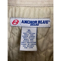 Anchor Blue Utility Canvas Shacket Work Shirt Jacket Men XL Stone Thick Cotton