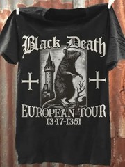 Black Death Gothic Graphic Plus Size T-Shirt – Unique Vintage Design Featuring U