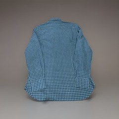 Boglioli Milano Mens Cotton Gingham Check Button Shirt 15.5- 39 Made In Italy