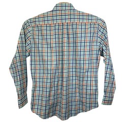 Peter Millar Button Down Men XL Multicolor Blue Plaid Cotton Classic Preppy Golf