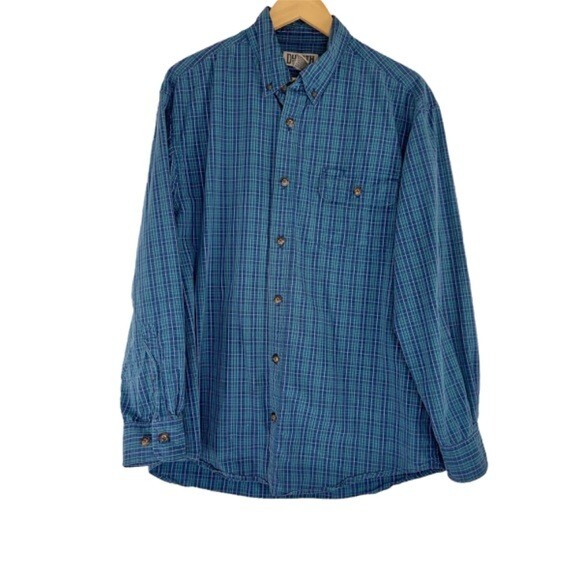 Men’s Large Duluth Long Sleeve Button Down Shirt in Blue