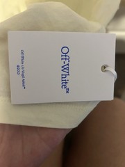 Off-White Flock OW Basic Logo S/S Crew Tee Beige/Black woman’s MPN