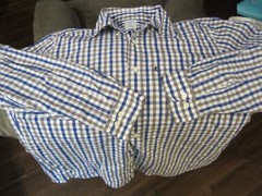 Brooks Brothers 346 Dress Shirt – White/Blue/Green – Large – Slim Fit