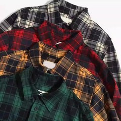 Casual Wear Casual Plaid Shirts Men’s Long Sleeve Shirt Green Variation