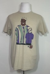 ROUTINE BASEBALL Size Medium Beige Biggie Smalls Sandlot T-shirt NWT