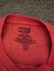 Marvel Deadpool Men’s Short Sleeve Graphic Print T-Shirt Size L Color Rouge Red
