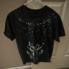 Tapout Skull Graphic Logo T-Shirt Men’s L Black Crew Neck Short Sleeve Regular