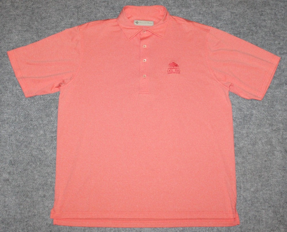 DONALD ROSS GOLF SOLID JERSEY POLO + Del Rio Country Club Modesto L Polo Shirts
