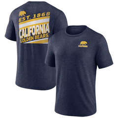 Bear Inspired Faded Tri-Blend College Graphic Tee Shirt