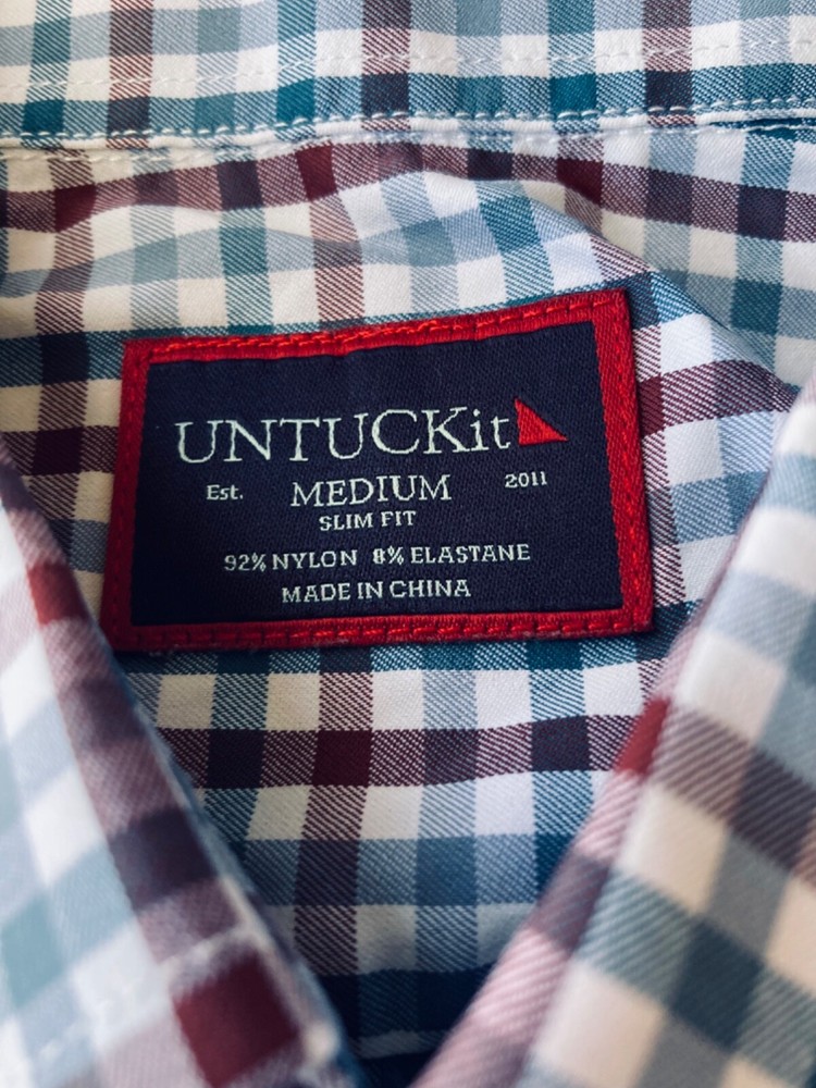 UNTUCKit Wrinkle-Free Performance men’s Amanti shirt Medium Slim Fit