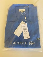 Lacoste Short Sleeve Button Down Shirt – Brand New VARIOUS SIZES- MED BLUE X