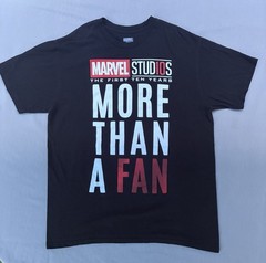 Marvel Studios Black More Than A Fan Graphic Print Crew Neck Tee Men L