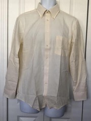 RENAISSANCE NWT Button-down Yellow Cotton Poly USA 15½ 32-33