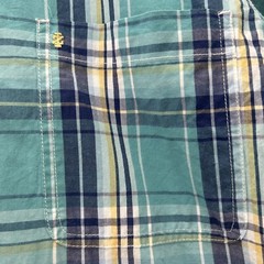 Izod Saltwater Button Up Shirt Men’s Seaport Poplin Short Sleeve Blue NEW Small