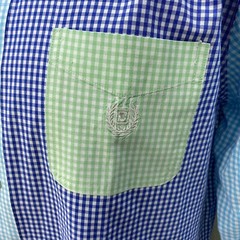 CHAPS Easy Care Button down Lightweight Check Multiple Color Size Large X8