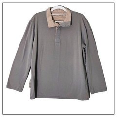Van Laack Polo L Gray Lufthansa First Class Luxury Travel Business Casual Cotton