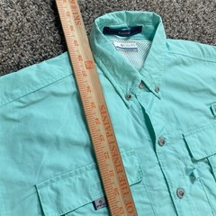 Columbia PFG Bahama II Fishing Men’s Small Shirt Short Sleeve Mint Green Aqua