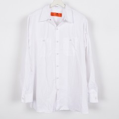 Red Kap Mens Industrial Long Sleeve Work Button Shirt Large Reg SP14WH5 White