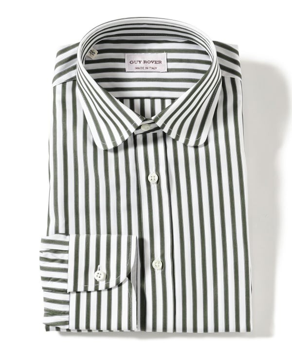 (ASK availability first) GUY ROVER Bold Stripe Round Collar Shirt new