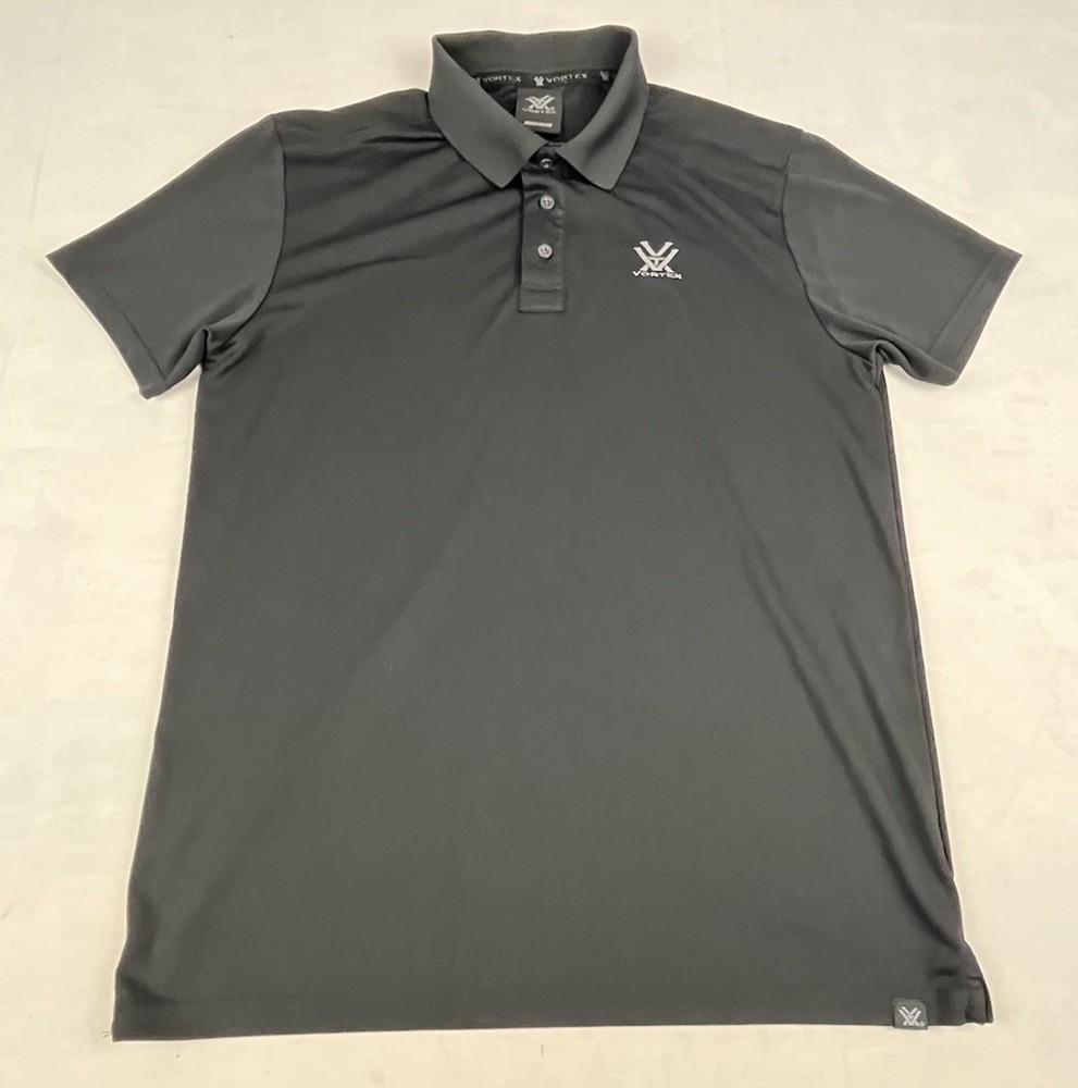 Vortex Optics Mens Performance Polo Sz M Black Golf Casual Office