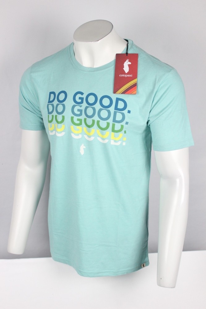 Cotopaxi Men’s Do Good Repeat Organic Blend Short Sleeve T Shirt Sea Glass Blue