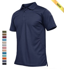 Men’s Polo Short Sleeve Shirts Quick Dry Golf Sport Gym Workout Casual T-Shirts