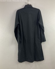 Art Gallery Mens Black Solid Button Front Panjabi Kurta Shirt Size 40 NWT