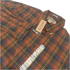 Duluth Trading Untucked Button Down Shirt Relaxed Long Sleeve Plaid Mens LG TALL