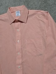 NWT Brooks Brothers Regent Button Up Shirt Mens 16 33 LS Orange Check Supima NEW