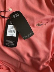 Greg Norman Men’s Play Dry Golf Polo•Coral• Short Sleeve w/Collar• NWT• Large