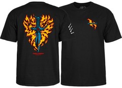 Powell Peralta BONES BRIGADE Tommy Guererro FLAMING DAGGER T Shirt BLACK