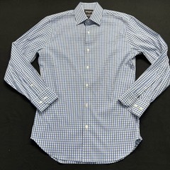 Bonobos Stretch Athletic Fit Button Up Long Sleeve Shirt Men 15 1/2 33 Blue Ck