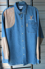 Columbia Deer Hunting Blue Jean Mens Button-Up Western Shirt XL