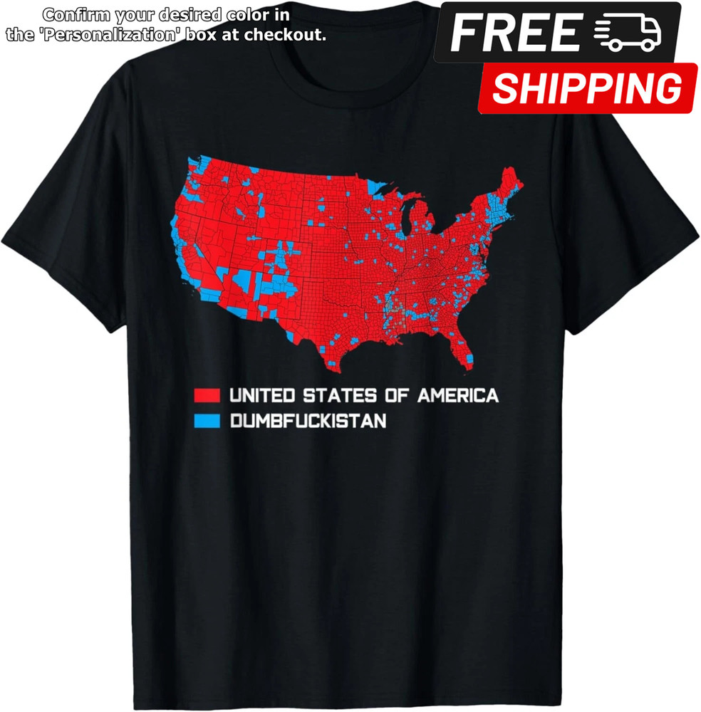 Election Map 2024 United States of America Dumbfuckistan Unisex T-Shirt