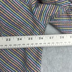 Robert Talbott Multicolor Pastel Stripe Shirt Mens XL Long Sleeve Seersucker