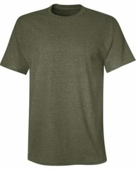 Hanes Mens Ultimate X-Temp T-Shirt Size M Crew Neck Short Sleeve Heather Green