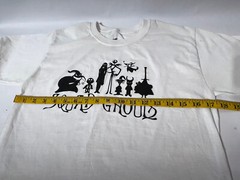 Tim Burtons Nightmare Before Christmas Tshirt Small White Black Short Sleev