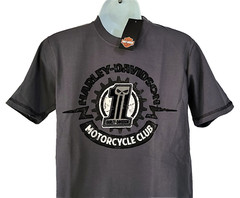 HARLEY DAVIDSON BLACK LABEL SS Shirt Gray Velvet Dark Custom Sprocket 39in Men S