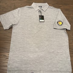 FootJoy FJ Golf Shirt Polo Space Dye Gray Lisle Large Polyester NWT MSRP $80