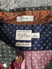 J.Crew Multicolor Paisley Button Down Shirt Secret Wash Shirting Men’s L, NWT