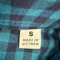 Savannah Mens Gingham Button Down Shirt Teal Green Navy Blue Tencel Blend NWT S