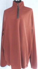 Cabela’s Weekendz Off Pullover Men’s 2XL XXL 1/2 Zip Rust Fleece Camping Hunting