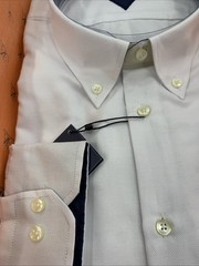 Men’s Alessandro Ferrari Button Down Cotton Honeycomb Shirt
