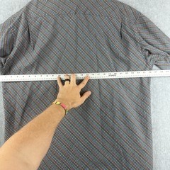 Robert Talbott Multicolor Pastel Stripe Shirt Mens XL Long Sleeve Seersucker