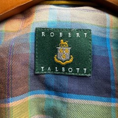 Robert Talbott Mens Plaid Button Down Shirt Medium Cotton Event Party Holiday
