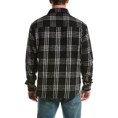 Svrn Code Men’s Medium Button Closure River Shirt In Black White Plaid